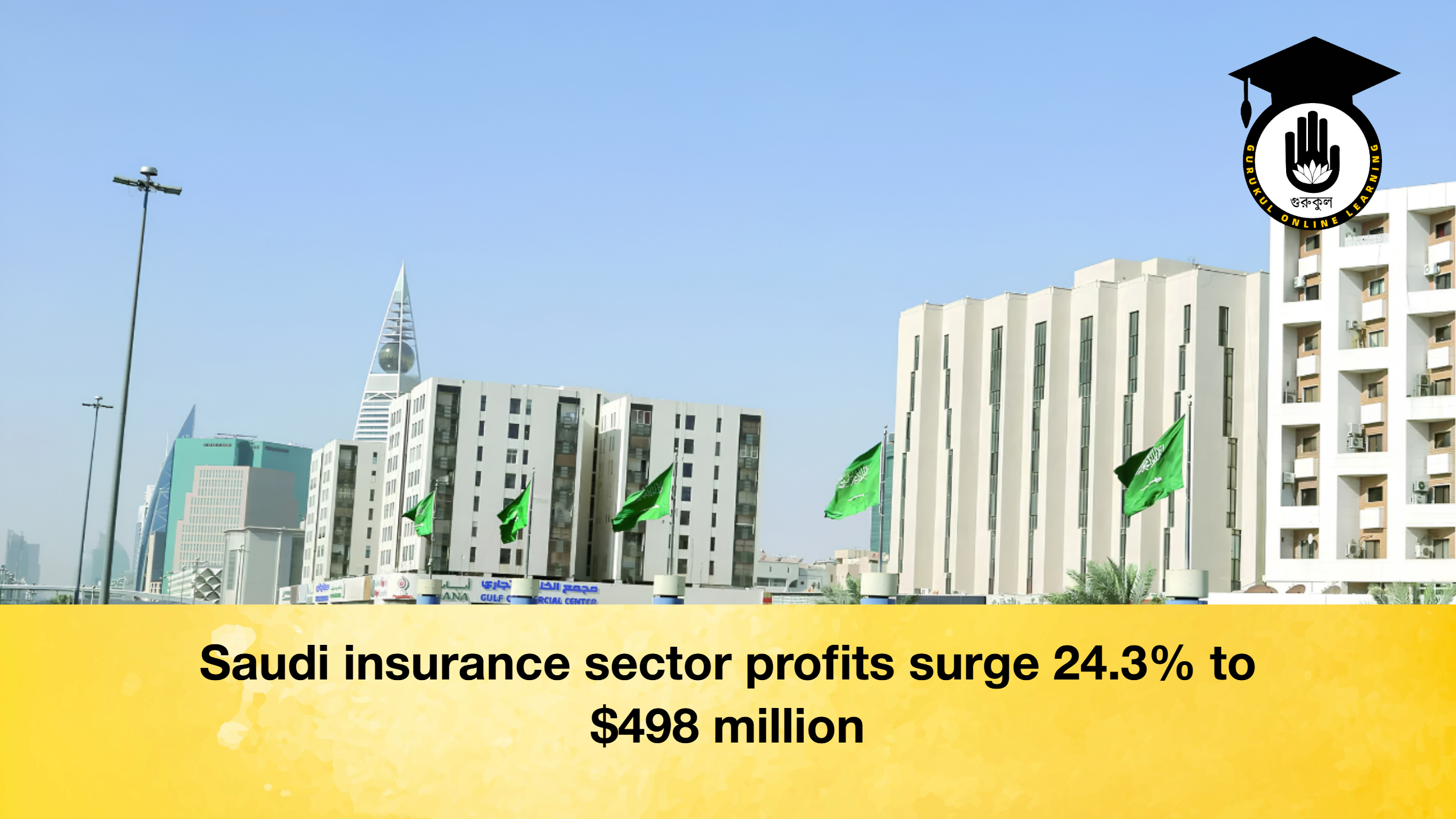 Saudi insurance sector profits surge 24.3% to $498 million