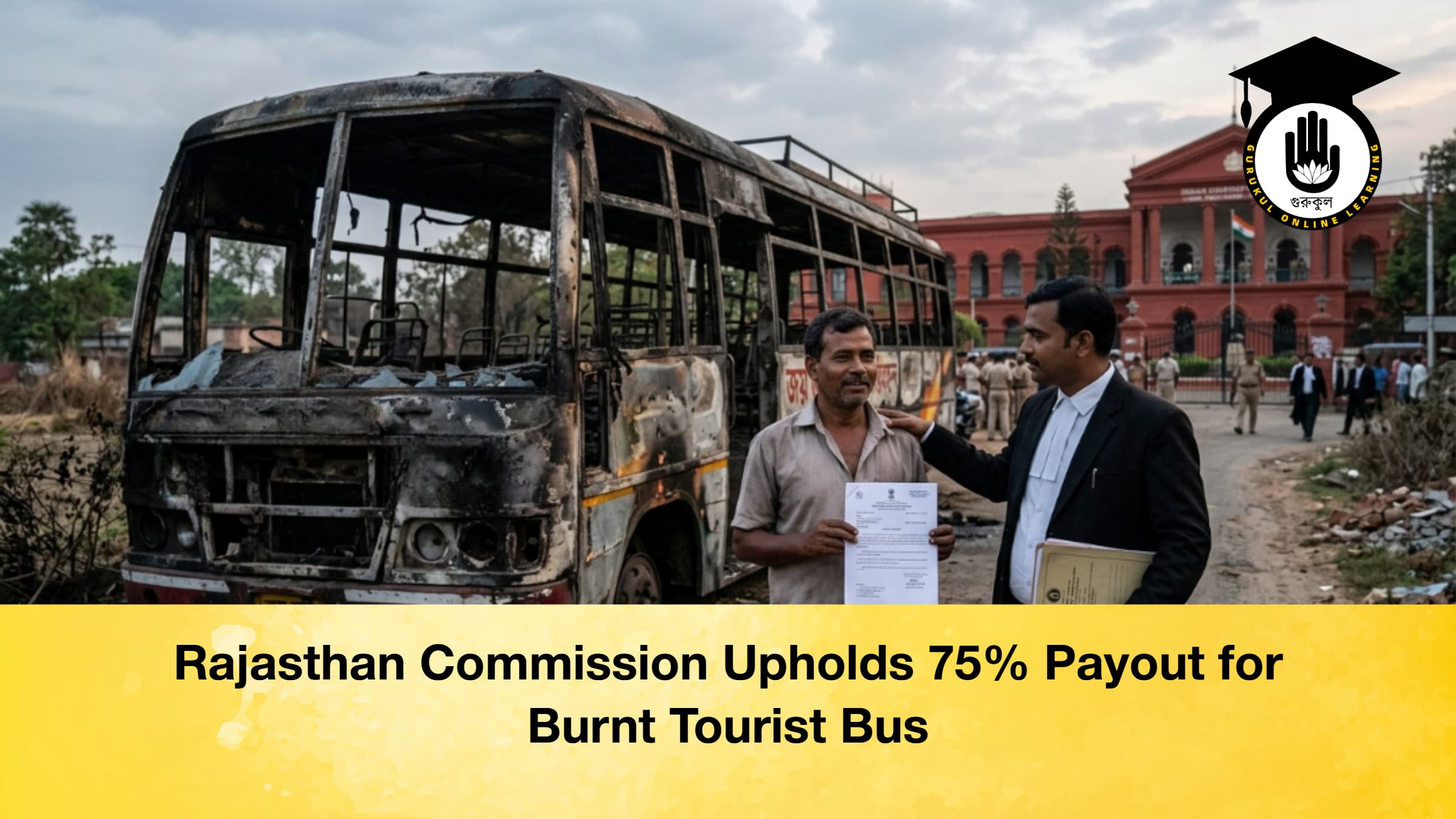 Rajasthan Commission Upholds 75% Payout for Burnt Tourist Bus